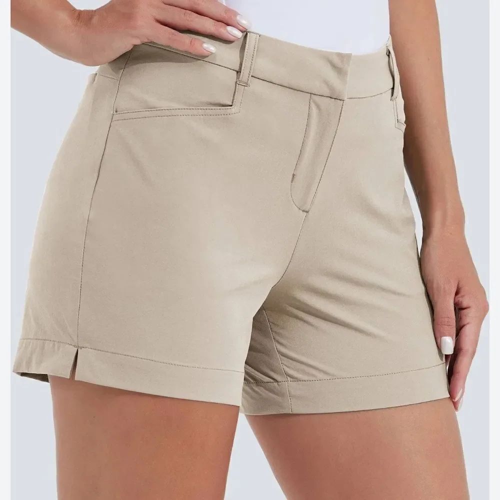 Women's Gray and Tan Shorts